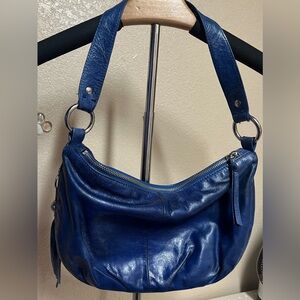 HOBO Deep Blue Leather Hobo Bag